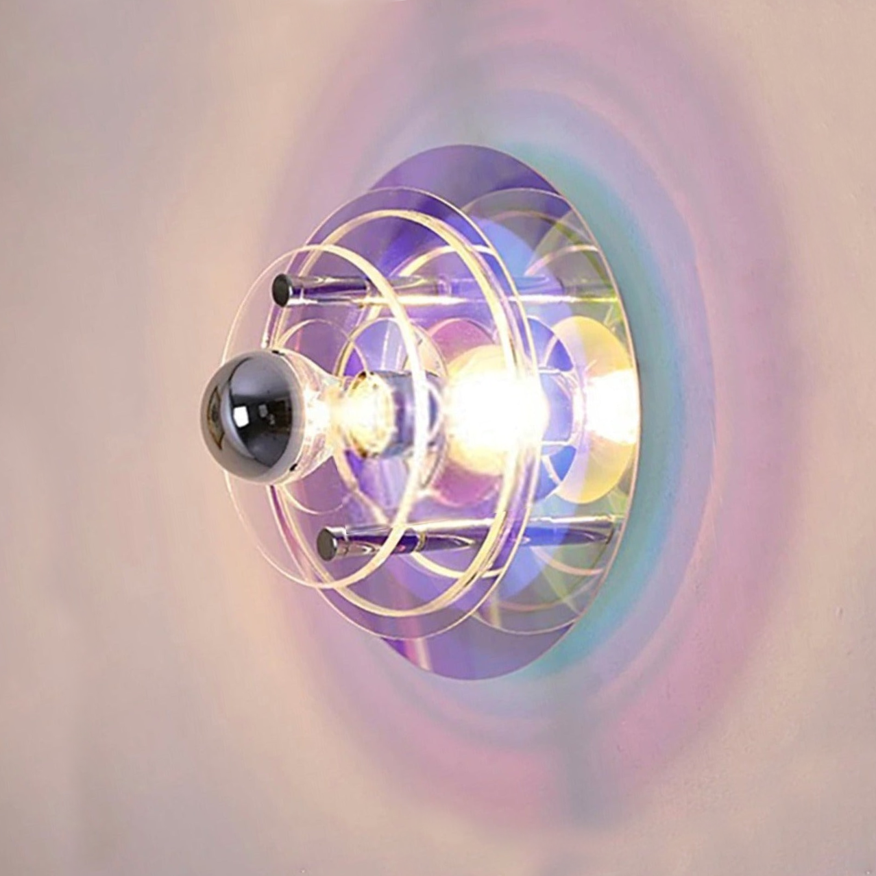Retro Color Layers Acrylic LED Wall Lamp Rainbow