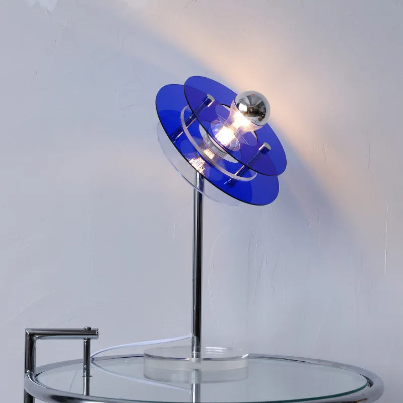 Retro Color Layers LED Table Lamp Blue