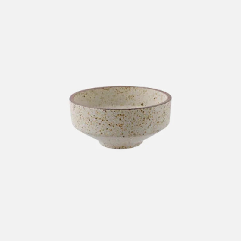Retro Speckled Matte Ceramic Bowl Cream