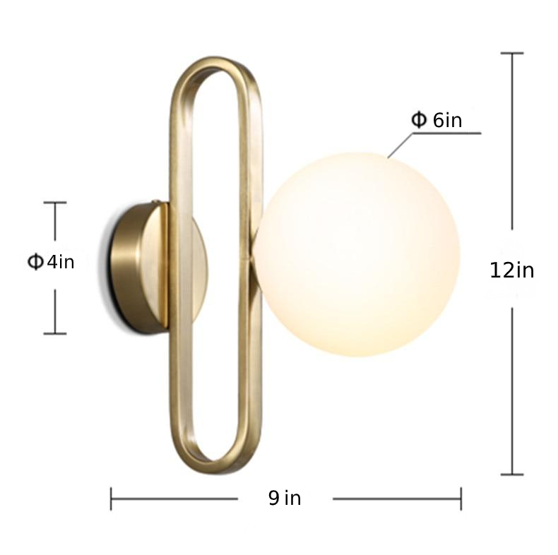 Retro Sphere Wall Lamp Large