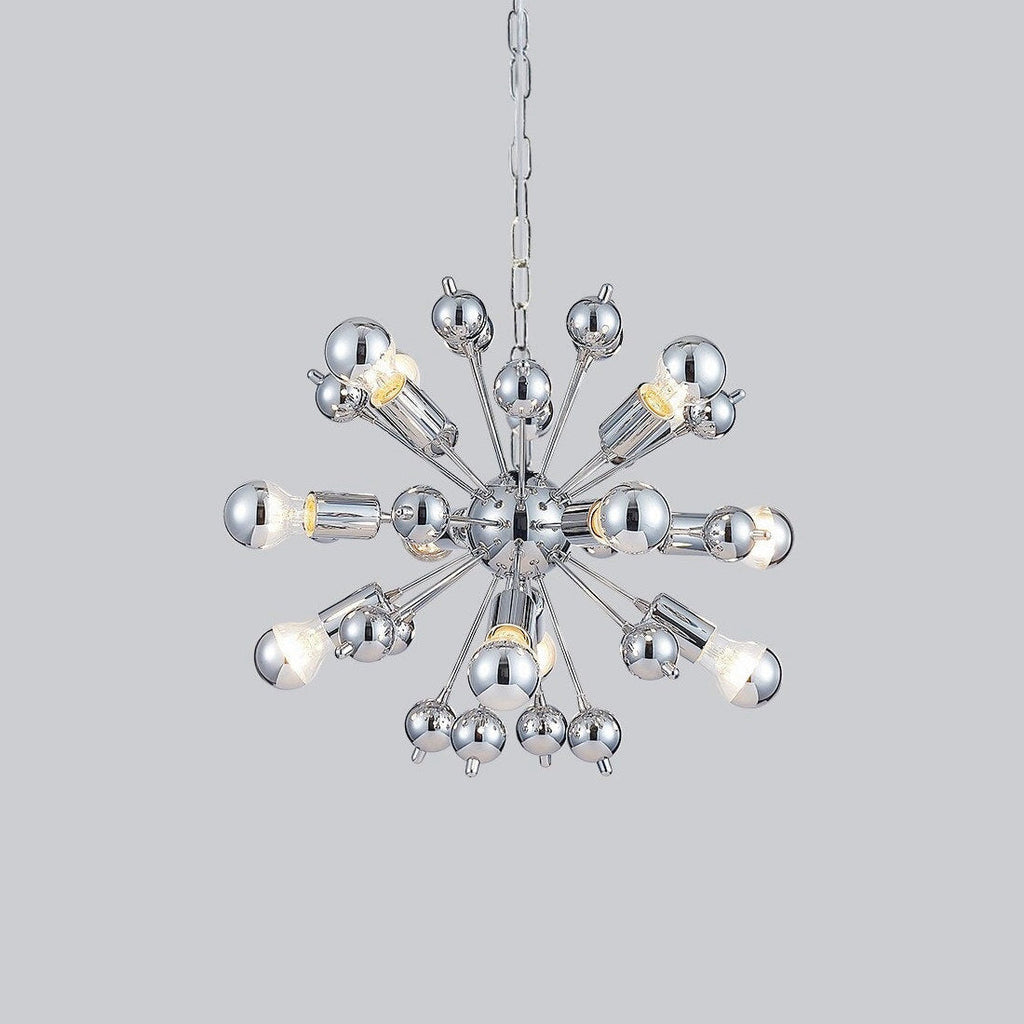 Retro Sputnik Chrome LED Chandelier