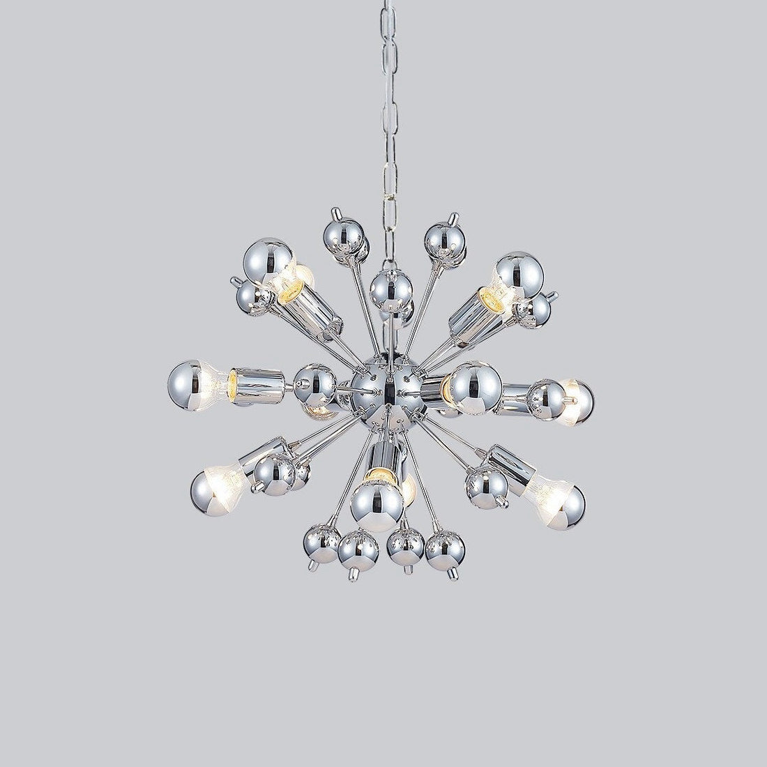 Retro Sputnik Chrome LED Chandelier