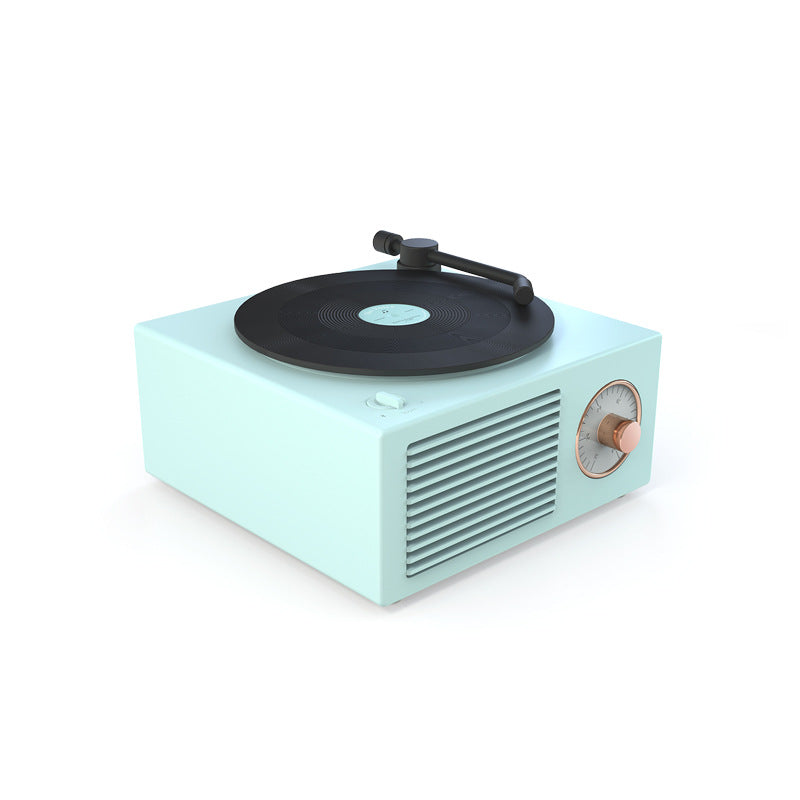 Aesthetic Retro Vinyl Speaker Green