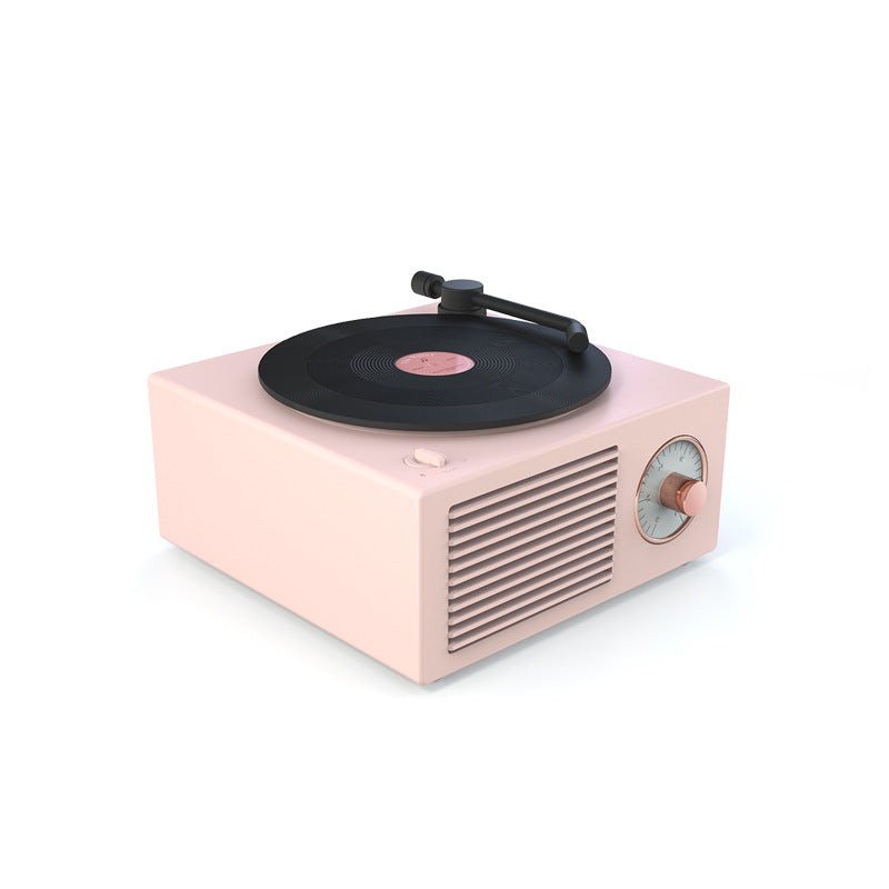 Aesthetic Retro Vinyl Speaker Pink