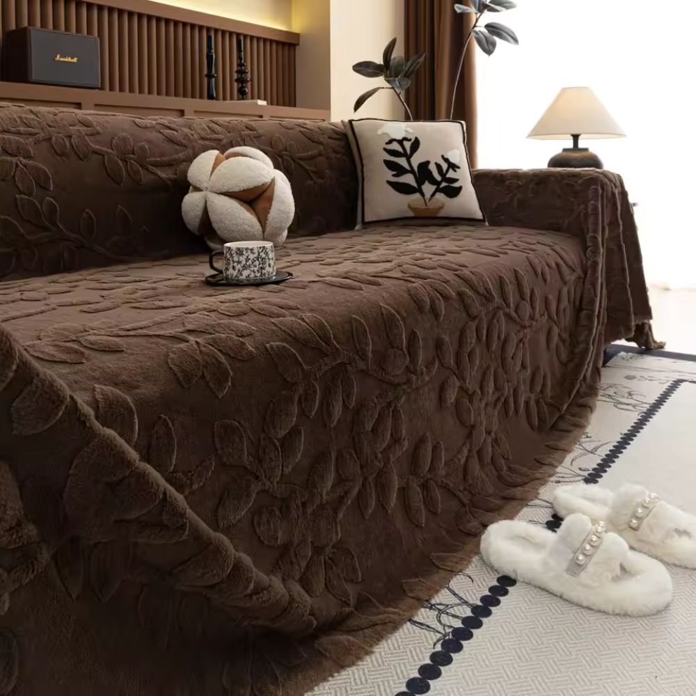 Petal Comfort Sofa Cover Rich Cocoa