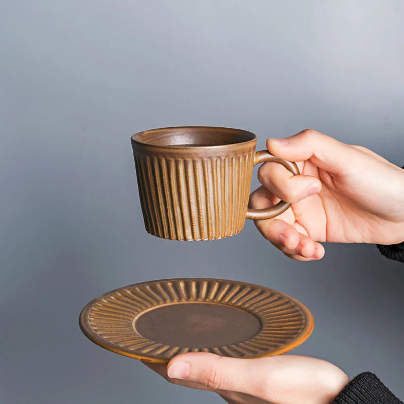 Ridgeway Artisan Ceramic Coffee Cup & Saucer Set