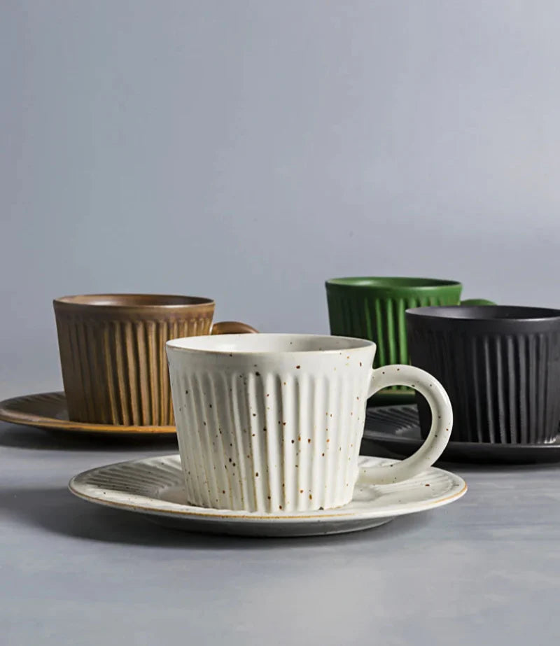Ridgeway Artisan Ceramic Coffee Cup & Saucer Set