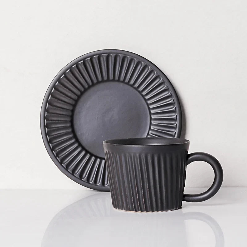 Ridgeway Artisan Ceramic Coffee Cup & Saucer Set