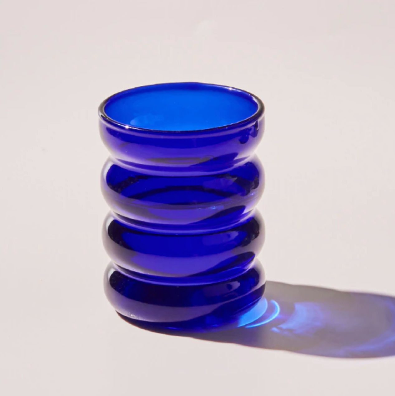 Rim Rum Ripple Glass Cups Blue