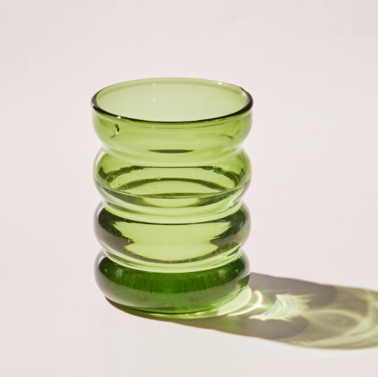 Rim Rum Ripple Glass Cups Green