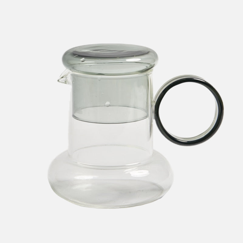 Ring In Kettle Glass Set Gray Pitcher