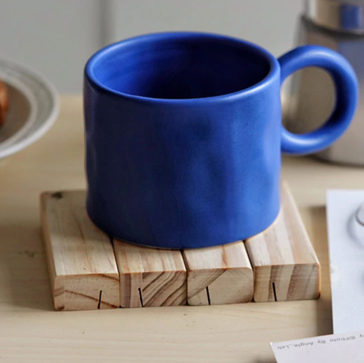 Ring Splash Ceramic Mug Cobalt Blue