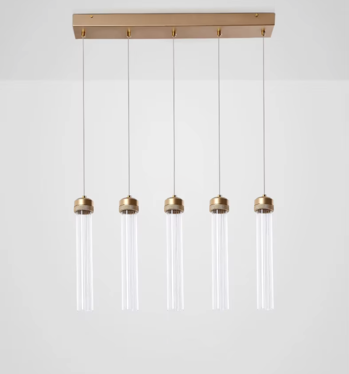 Ripple Drop Tube LED Pendant & Chandelier Light