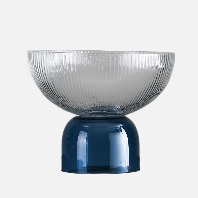Ripple Glass Bowl & Vase Transparent Wide
