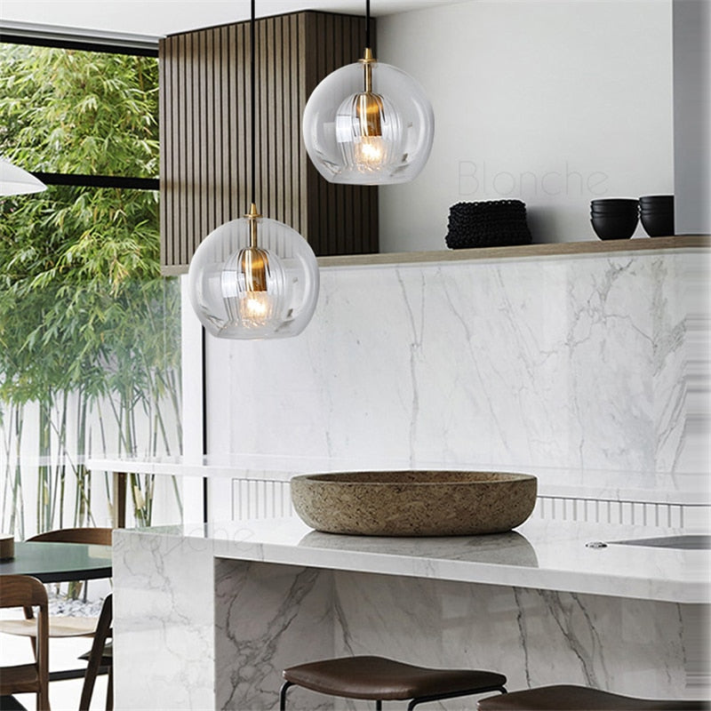 Ripple Glass Cocoon Pendant Light - FINAL SALE