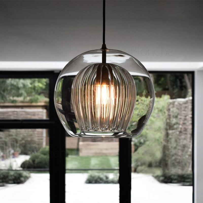 Ripple Glass Cocoon Pendant Light - FINAL SALE