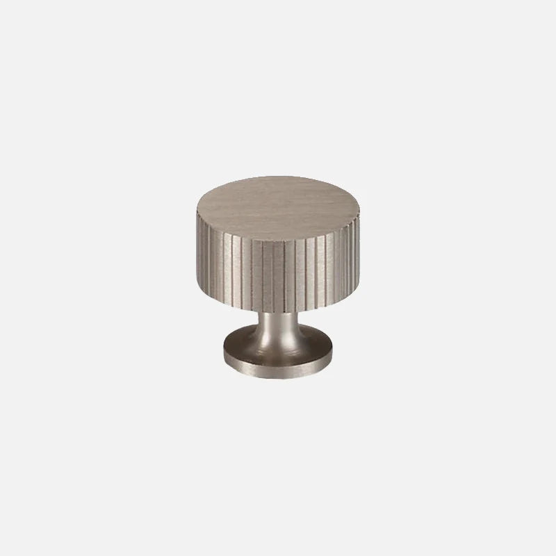Ripple Texture Brass Knob Silver Large