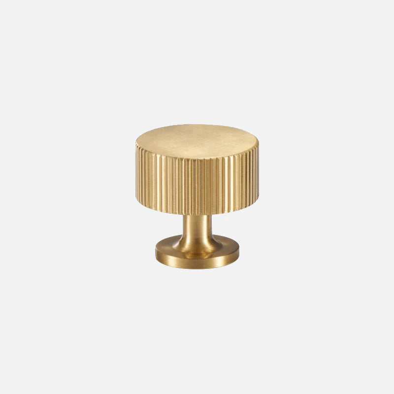 Ripple Texture Brass Knob Gold Large