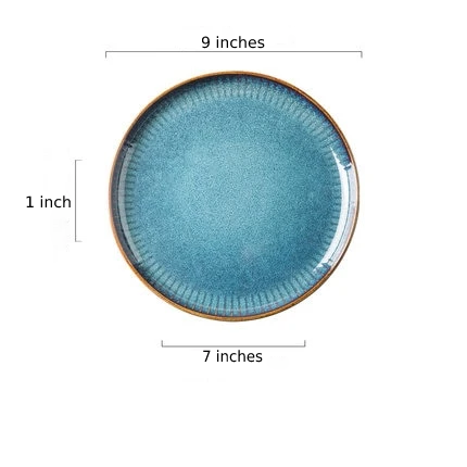 River Blue Ceramic Porcelain Dinnerware 8 inch Plate