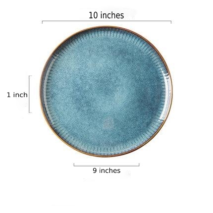 River Blue Ceramic Porcelain Dinnerware 10 inch Plate