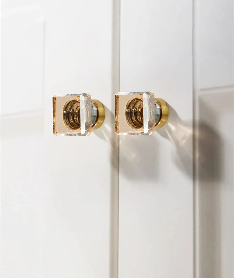 Rocco Crystal & Brass Knobs