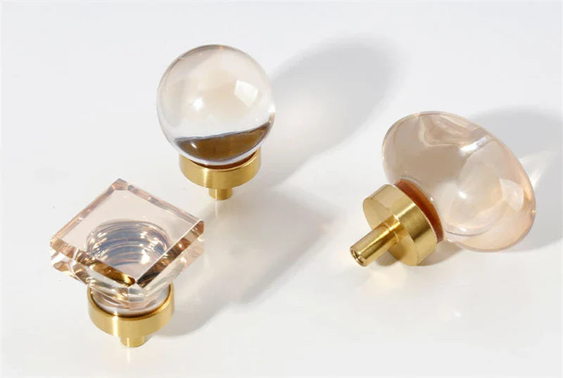 Rocco Crystal & Brass Knobs
