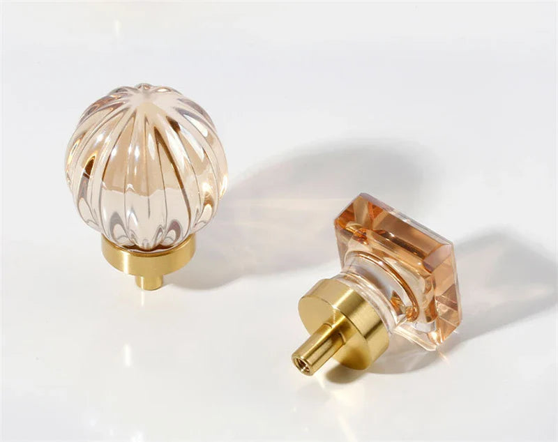 Rocco Crystal & Brass Knobs
