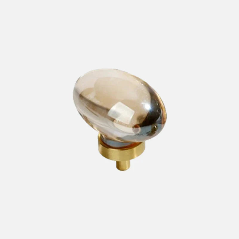 Rocco Crystal & Brass Knobs Oval