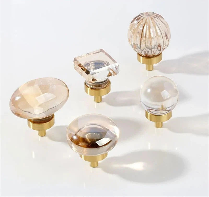 Rocco Crystal & Brass Knobs