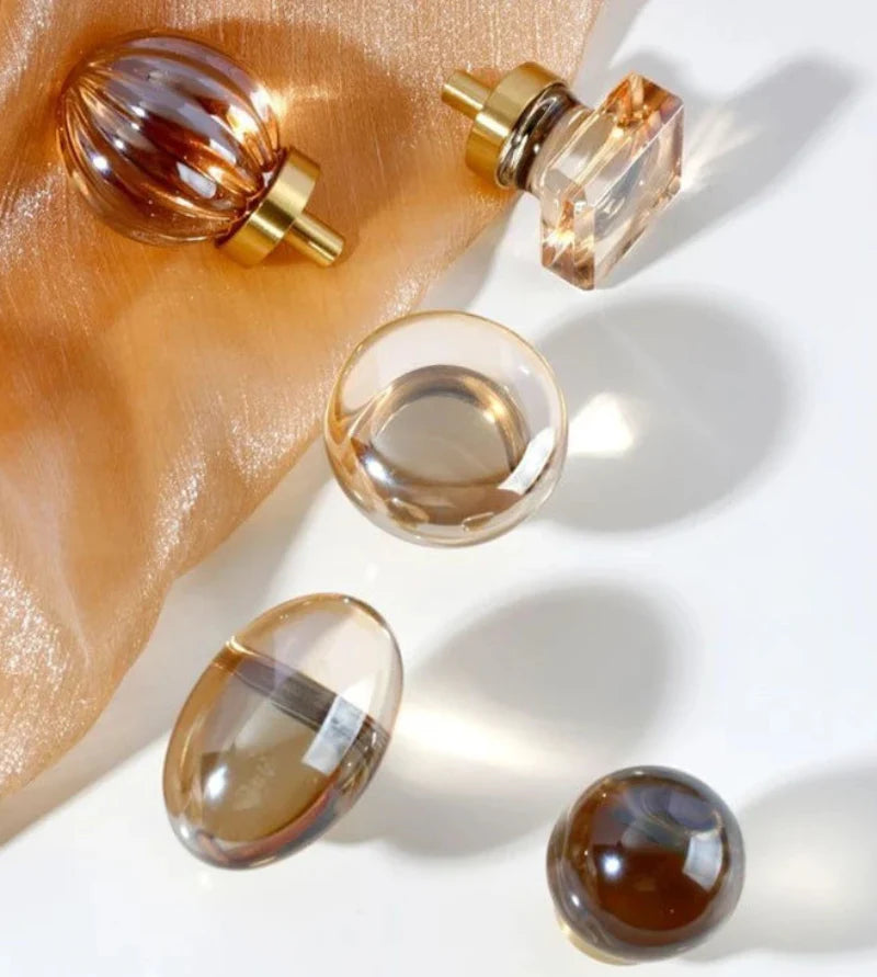 Rocco Crystal & Brass Knobs