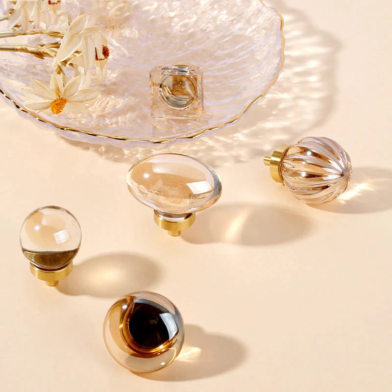 Rocco Crystal & Brass Knobs
