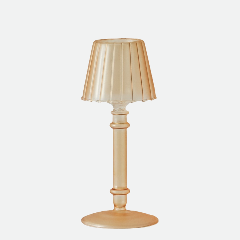 Rocco Vintage Glass Candle Holder Collection Yellow Lamp