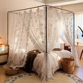 Romantic Floral Lace Bed Canopy Curtains
