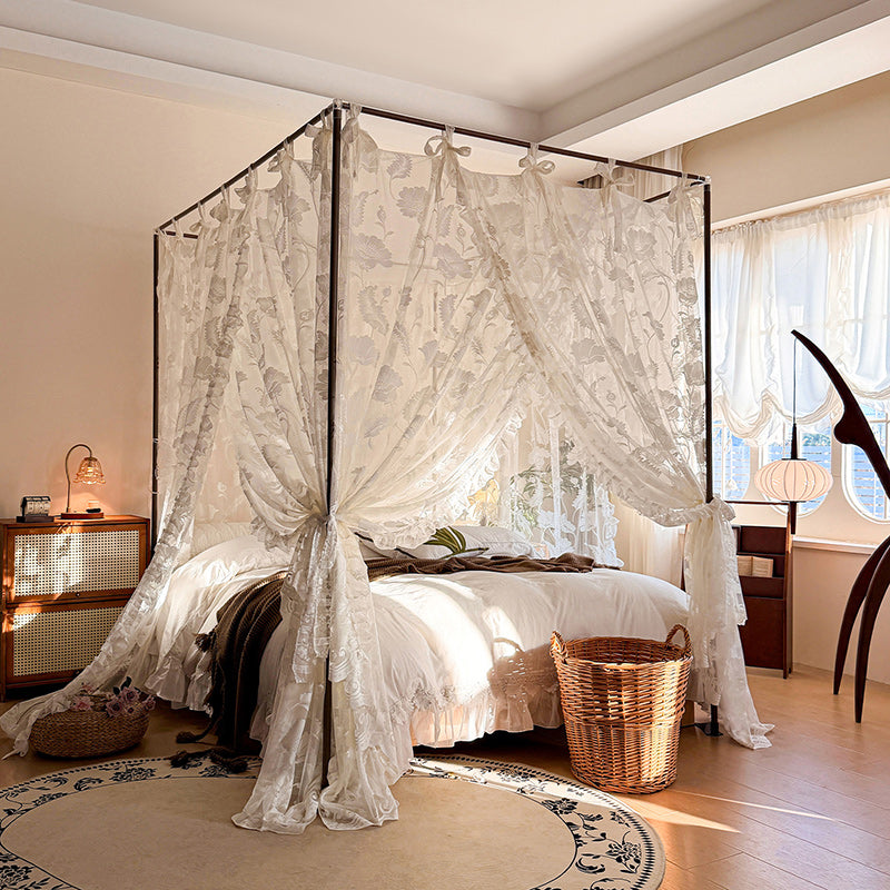 Romantic Vintage Lace Bed Canopy Curtains