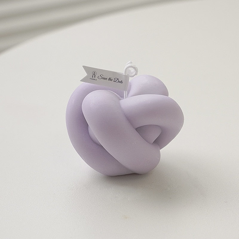 Rope Apple Decorative Candles Purple