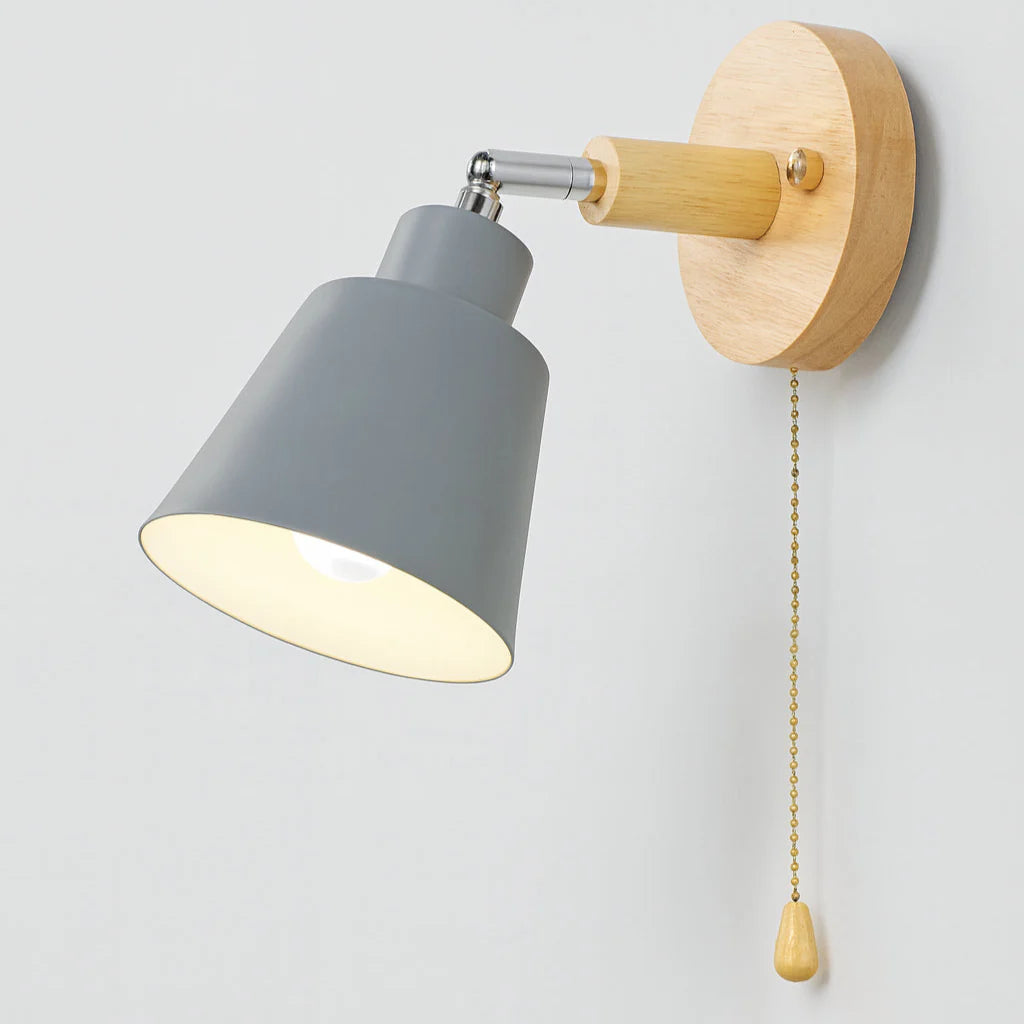 Collin Rotating Wall Sconce Pull Chain Switch Gray