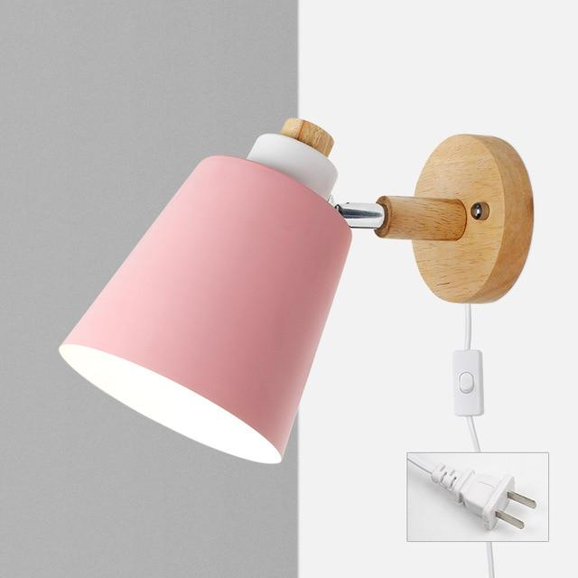 Rotating Reading Lamp with Plug - Final Sale Pink
