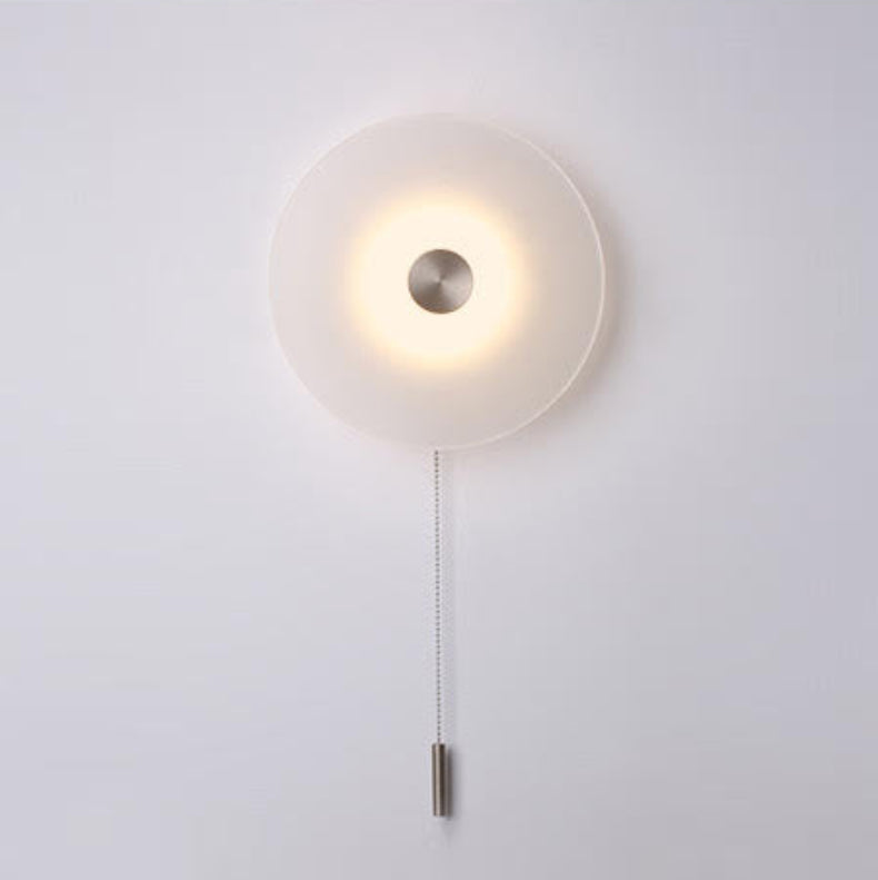 Round Disque LED Wall Lamp Silver Switch