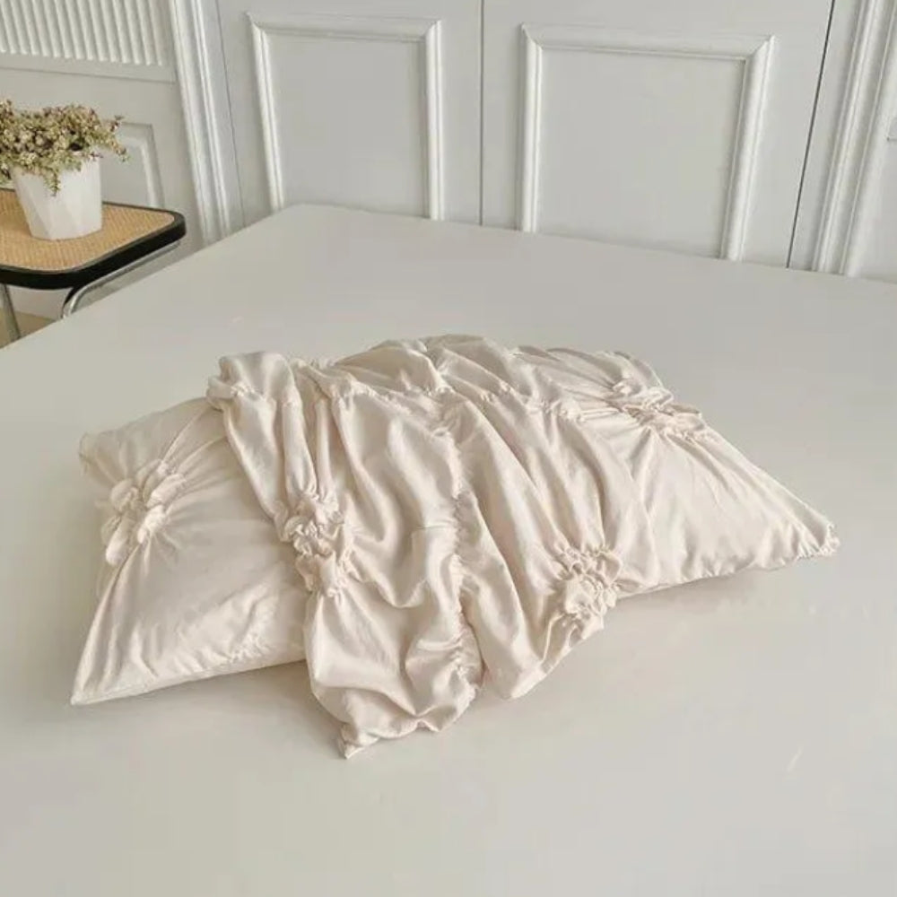 Ruffle Flower Bedding Set 3PCS