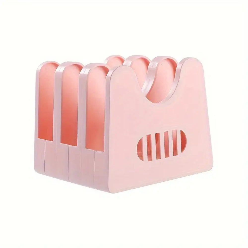 ABS Pot Lid and Utensils Storage Rack Peach Blush