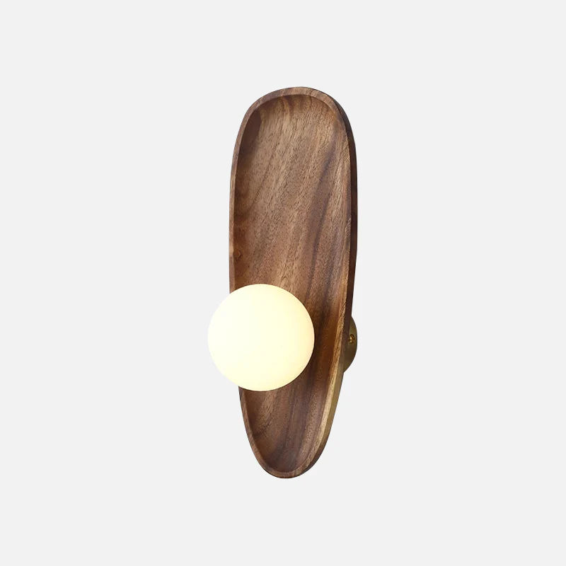 Rustic Glow Wooden Wall Sconce Long