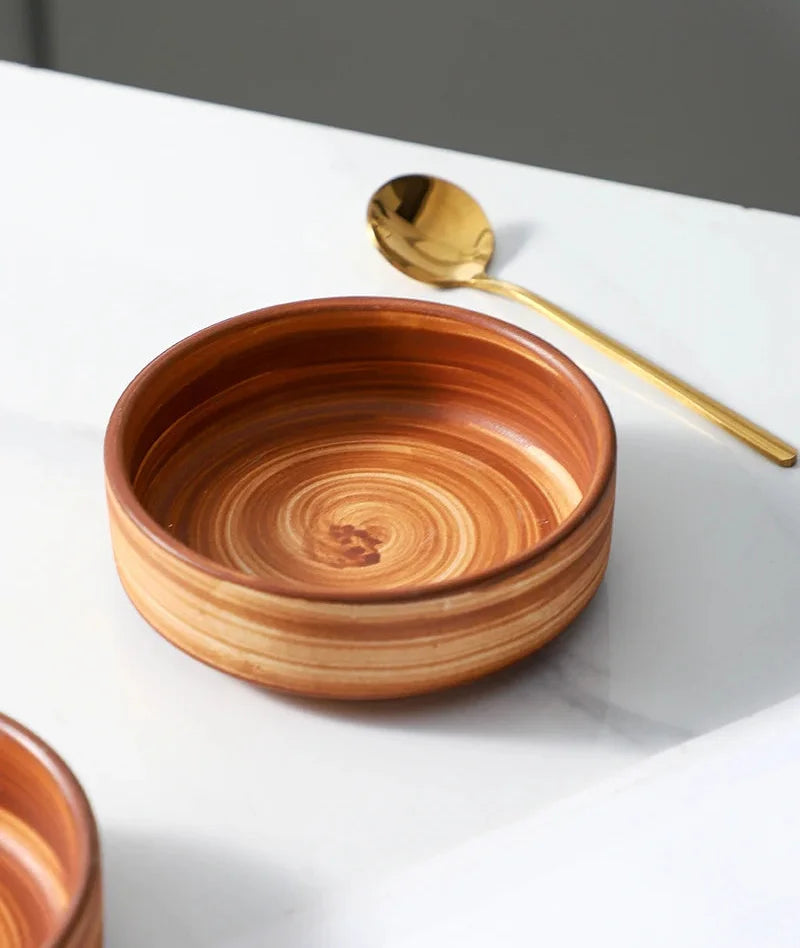 Clay Swirl Dessert Dish