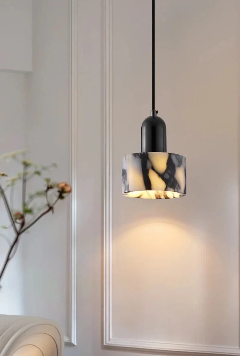 Carrara Marble Eclipse Lamp