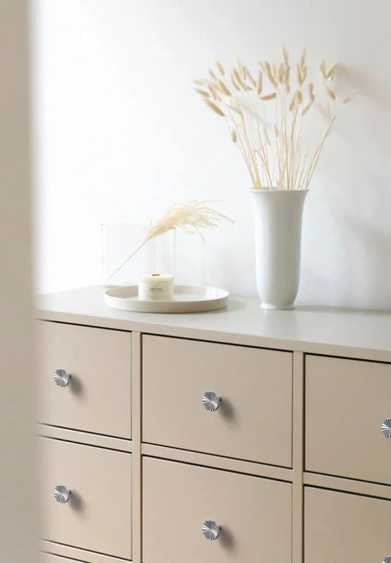 Solenne Fan Cabinet Knobs - Chrome Silver