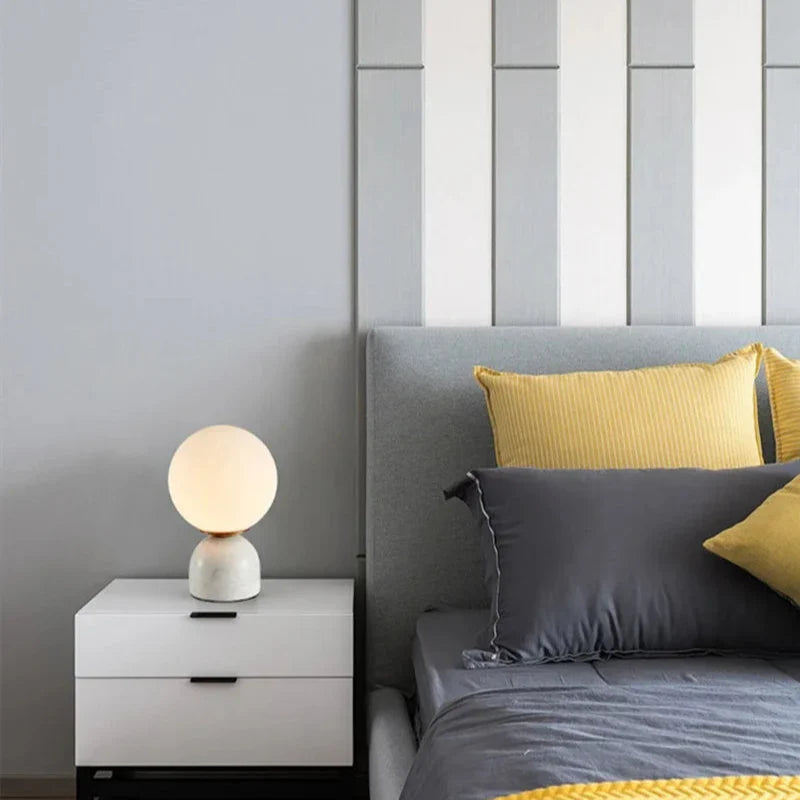 Arctic Stone Orb Lamp