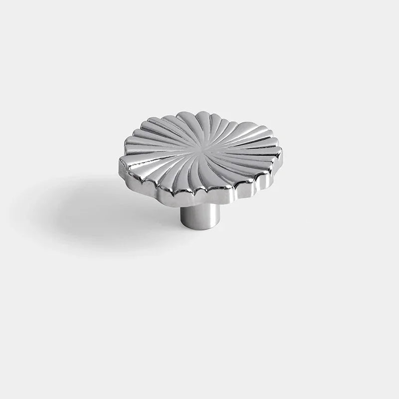 Solenne Fan Cabinet Knobs - Chrome Silver