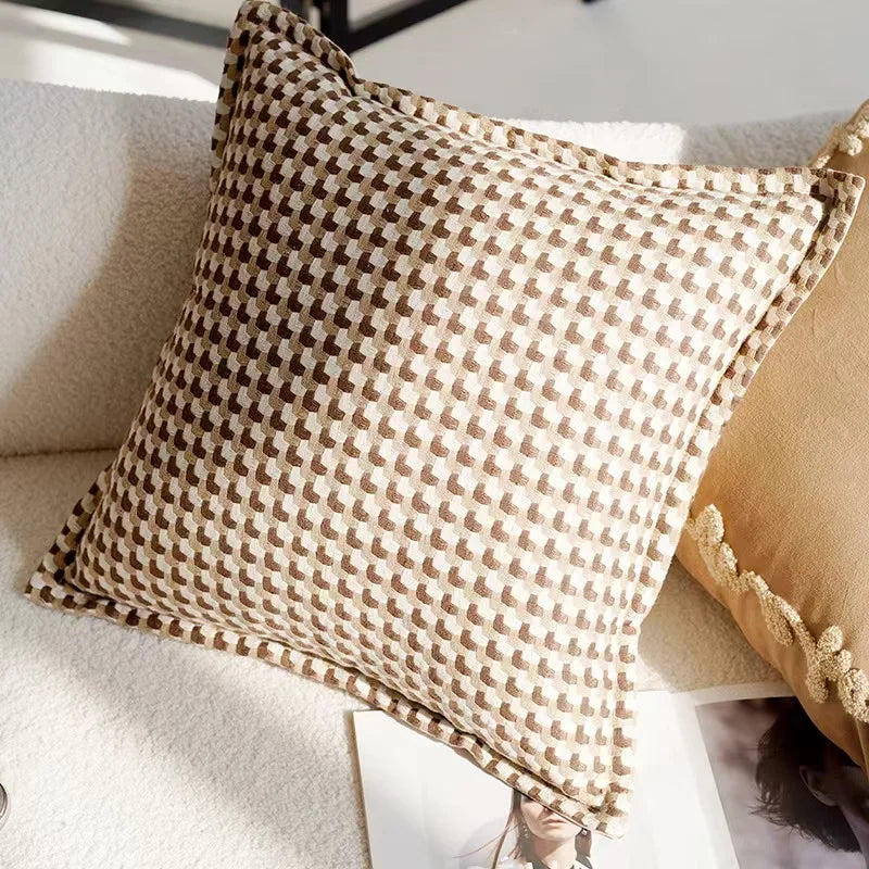 Savanna Trace Pillow Cover Checkerboard