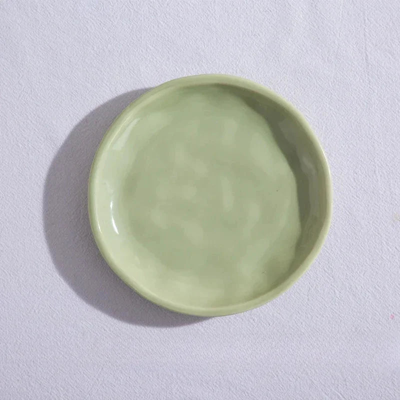 Luna Creme Pastel Dishes 1 pc Green Without rack