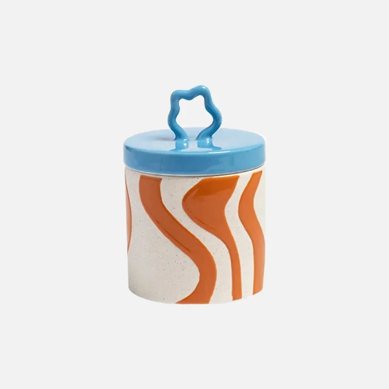 Groovy Glaze Ceramic Storage Jar