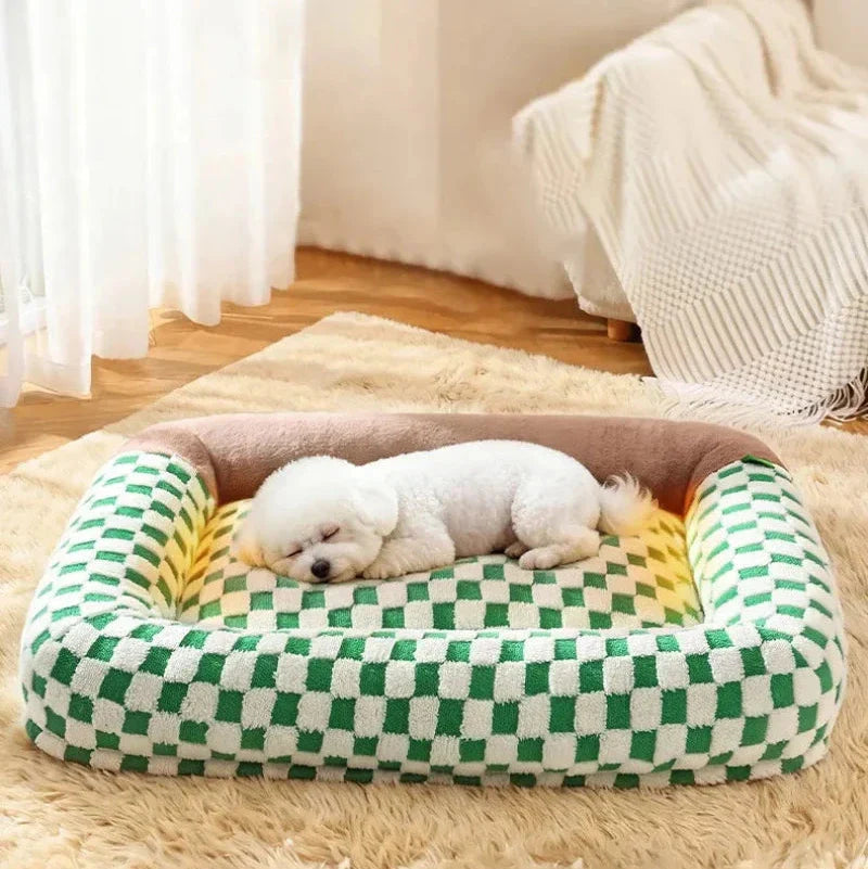 Checker Nest Pet Bed